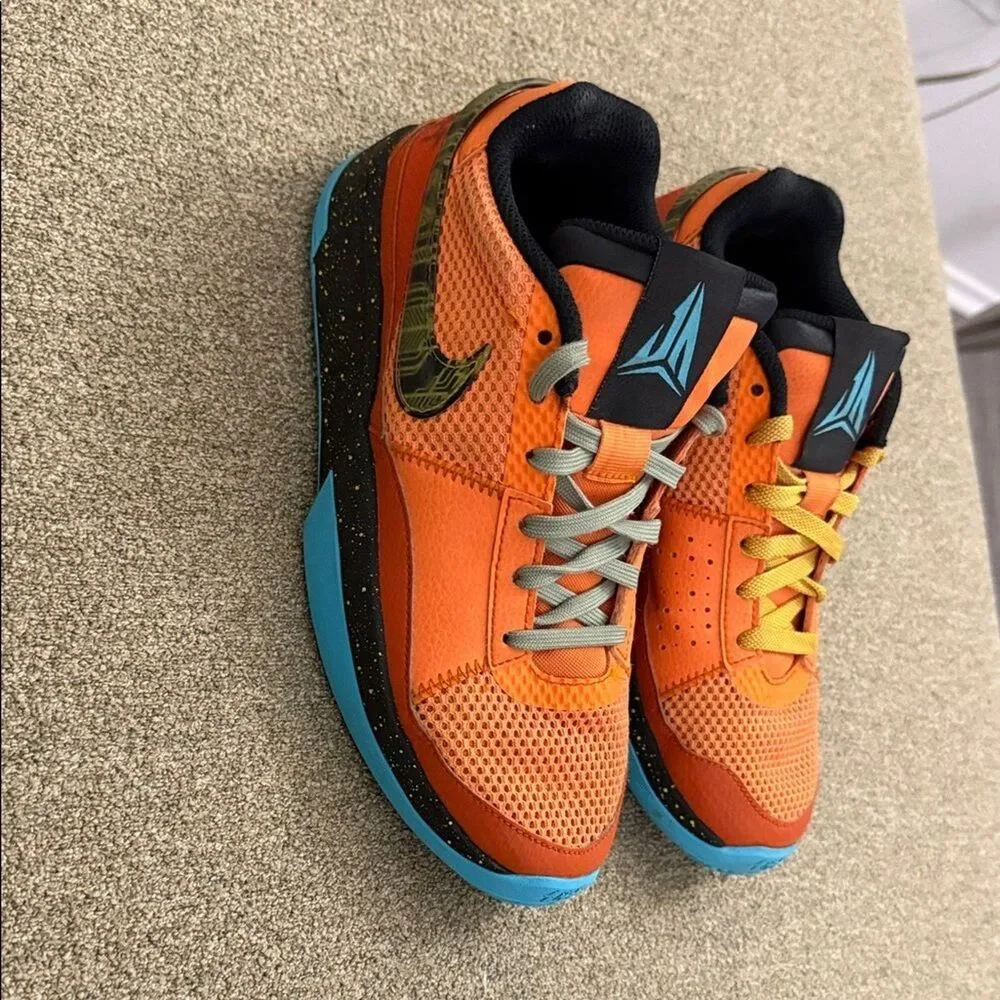 Nike Ja 1 Morant Kids GS Size 6Y Bright Mandarin Optic Yellow Black Blue